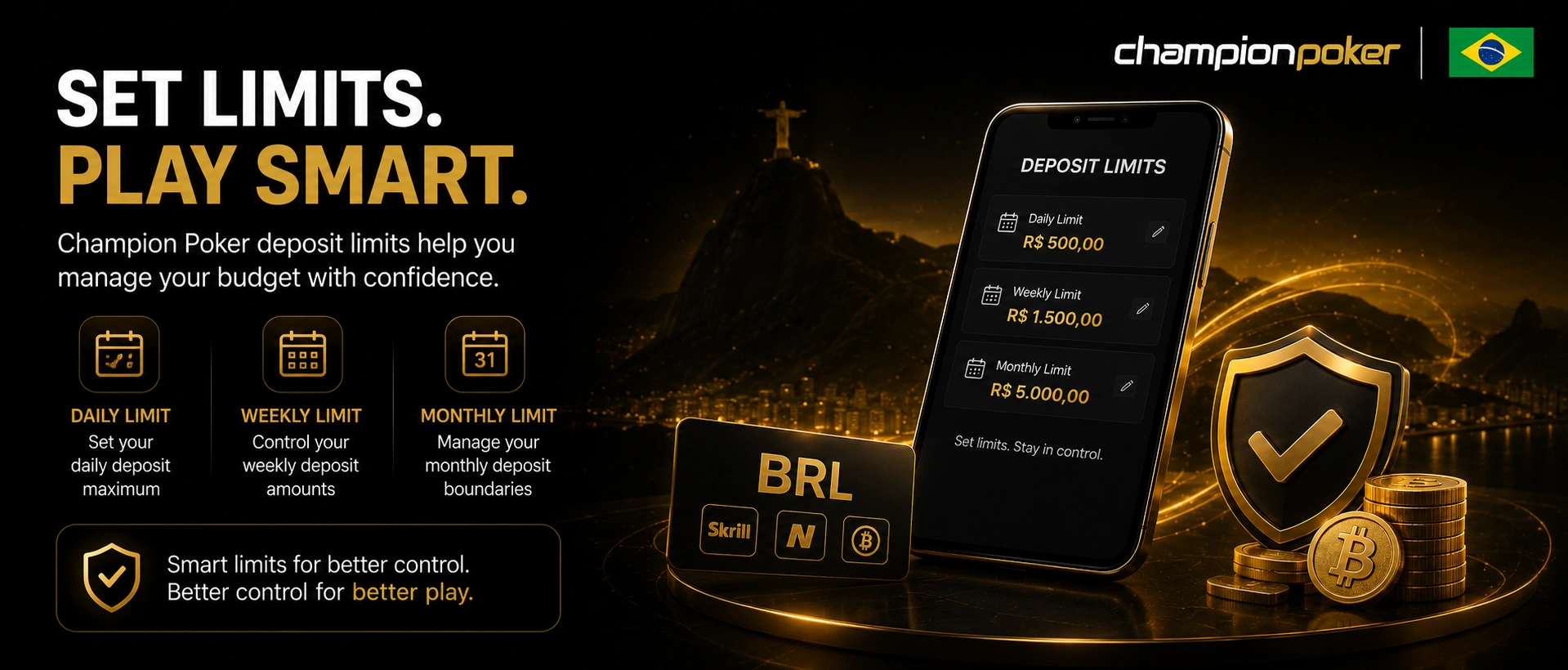 Age verification and account safeguards on Champion Poker for Brazil