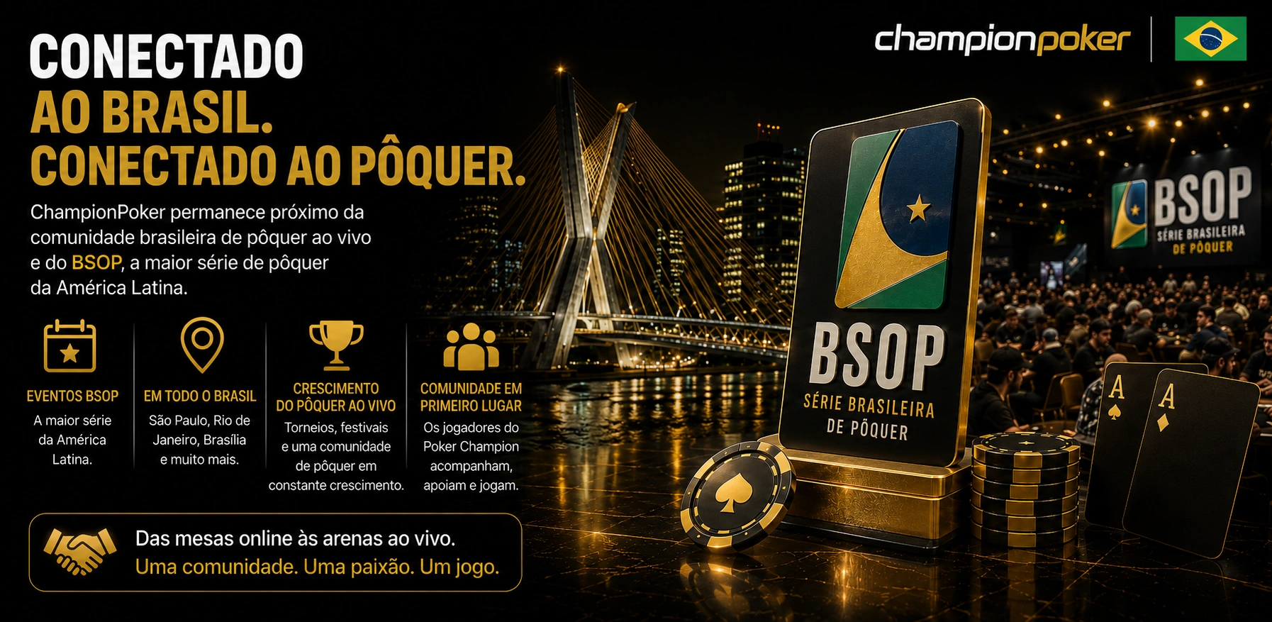 Eventos BSOP e a comunidade de pôquer ligada ao Champion Poker no Brasil