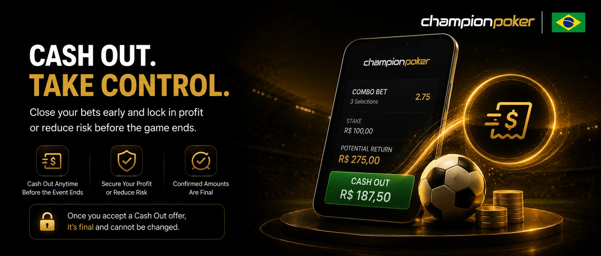 Use Champion Poker Cash Out features to manage Brazil betting decisions